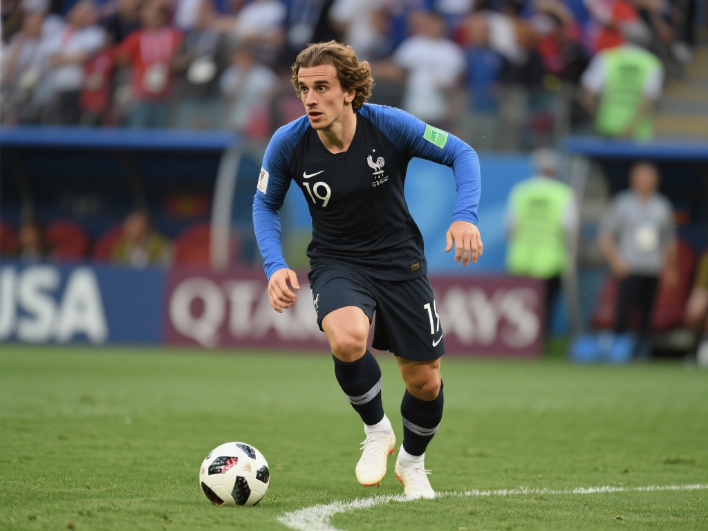 例如，世界杯冠军法国队其中一场比赛中，格