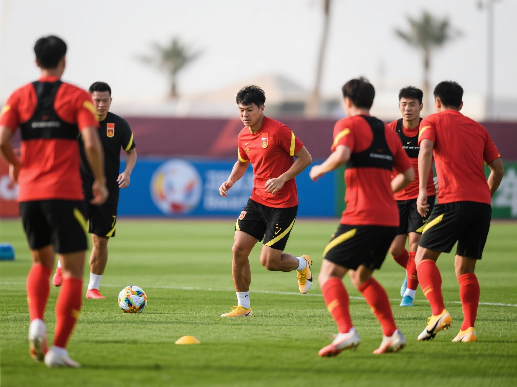 今天国足出征多哈，全力备战亚洲杯冲刺阶段